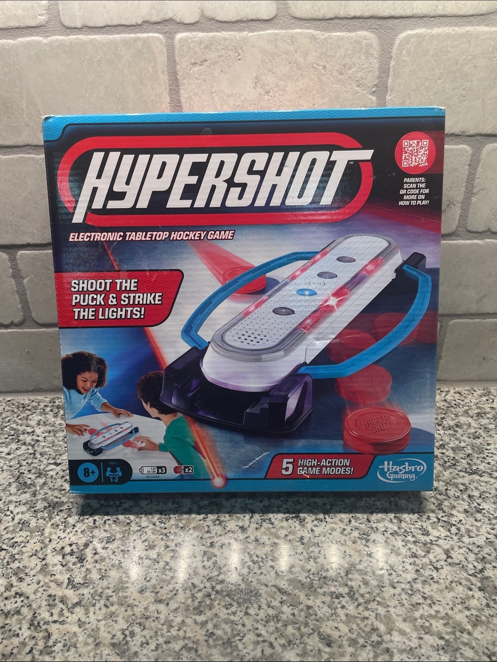 Hypershot Electronic Tabletop Hockey Game - Red & Blue